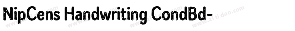 NipCens Handwriting CondBd字体转换